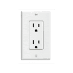 White three prong grounded electrical outlet illustrating grounding kids through voice, heart, and feet