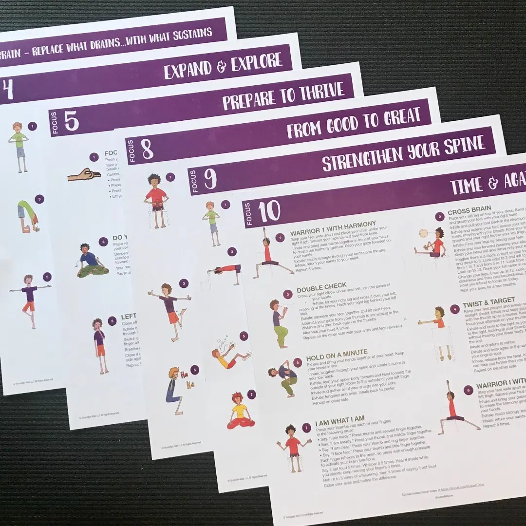 Our Focus in Time sequences displayed on a classroom bulletin board for student access and daily regulation routines