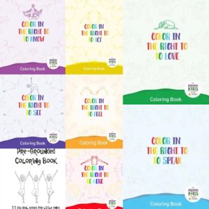 Printable kids yoga coloring book bundle with 8 themed books featuring mindfulness-based poses for stress relief, creativity, and self-expression.