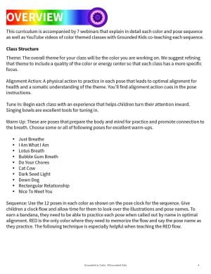 Introduction for teachers using the Grounded in Color curriculum, with setup tips and core teaching principles.