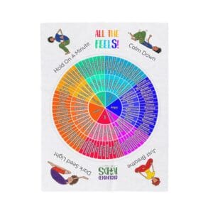 All the Feels Velveteen Plush Blanket for Kids - Cozy Emotional Support Throw