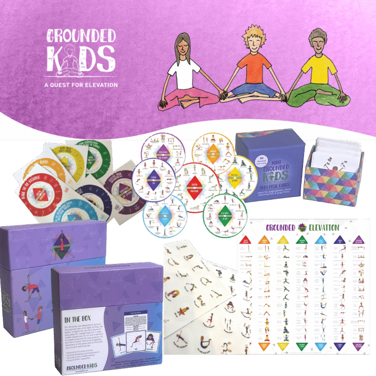 Kids yoga pose cards, posters, and stickers for classroom regulation and SEL-based movement learning
