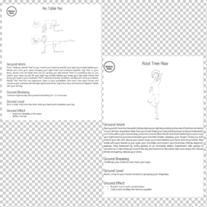 Sample Balance Beam poses “No Table Yes” and “Root Tree Rise” focused on courage and body awareness.
