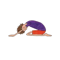 Person in a deep child's pose