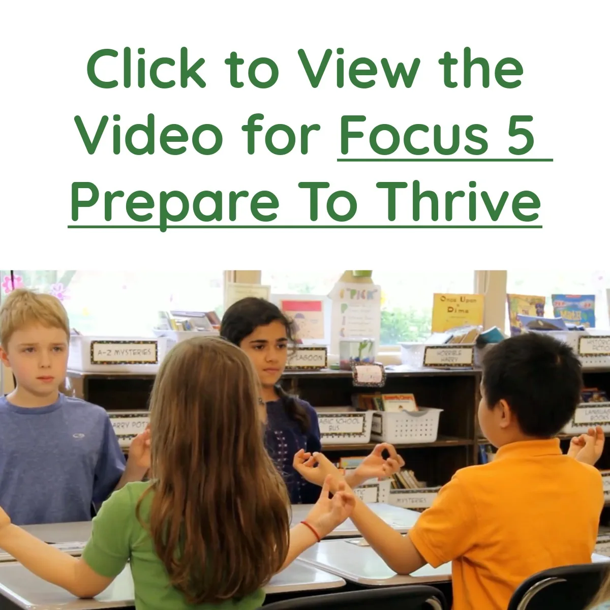 A full color printed 5-piece yoga kit for classroom use. Includes five 14×14 sequences that support regulation and learning readiness. Ideal for display on bulletin boards or sensory corners.