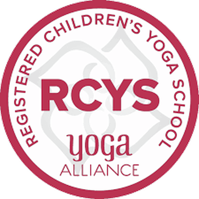Yoga Alliance RCYS seal, Registered Children’s Yoga School.